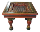 Handmade  Hand Painted Wooden Carved traditional Coffee Table
