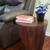 Reclaimed round cone shaped 18 inch Side table | Accent Table | End Table