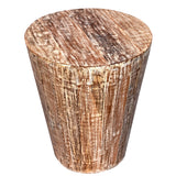 Distressed Reclaimed round cone shaped 18 inch Side table | Accent Table | End Table