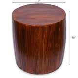 Reclaimed round drum barrel 18 inch Side table | Accent Table | End Table