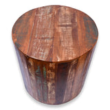 Rustic Reclaimed 18 inch round Side table | Accent Table | End Table