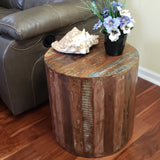 Rustic Reclaimed 18 inch round Side table | Accent Table | End Table
