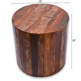 Rustic Reclaimed 18 inch round Side table | Accent Table | End Table