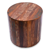 Rustic Reclaimed 18 inch round Side table | Accent Table | End Table