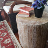 Reclaimed 18 inch Round  distressed Side table | Accent Table | End Table