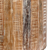 Reclaimed 18 inch Round  distressed Side table | Accent Table | End Table