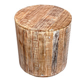 Reclaimed 18 inch Round  distressed Side table | Accent Table | End Table