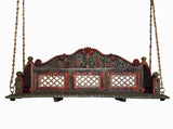 Indian Traditional  Jhoola Swing Wooden Painted 3 Seater