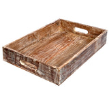 Solid Wood Reclaimed Rustic 18 Inch Farmhouse Tray Distressed