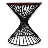 Reclaimed Industrial 20 Inch round Side table | Accent Table | End Table