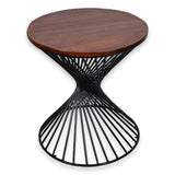 Reclaimed Industrial 20 Inch round Side table | Accent Table | End Table