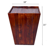 Reclaimed cone shaped 18 inch Square Side table | Accent Table | End Table