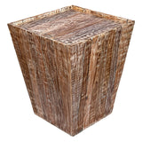 Distressed Reclaimed cone shaped 18 inch Square Side table | Accent Table | End Table