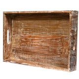 Solid Wood Reclaimed Rustic 18 Inch Farmhouse Tray Distressed