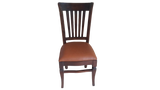 Hand Carved Teak Wood Leather Dining Chairs - Set of 6