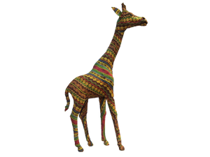Handmade Fabric / Textile Colorful Giraffe Figurine