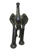 Hand Made Paper Mache Leather African Elephant 34 Inch Tall