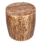 Distressed Reclaimed round drum barrel 18 inch Side table | Accent Table | End Table