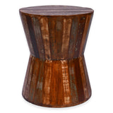 Reclaimed Round Hourglass Shaped 18 inch Side table | Accent Table | End Table