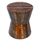Reclaimed Round Hourglass Shaped 18 inch Side table | Accent Table | End Table