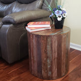 Rustic Reclaimed 18 inch round Side table | Accent Table | End Table