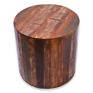 Rustic Reclaimed 18 inch round Side table | Accent Table | End Table