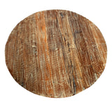 Rustic Reclaimed Solid Wood Handmade 36" Round Tapered Sides Barrel Coffee Table For Living Room