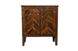 Recycled Wood Rustic Natural finish Handmade Wooden Storage Night Stand Bedside Table with Cabinet