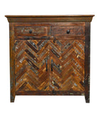 Recycled Wood Rustic Natural Handmade Wooden Accent Side Table Buffet