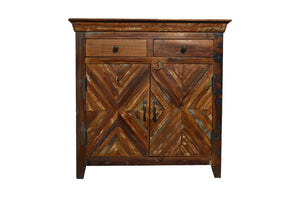 Recycled Wood Rustic Natural Handmade Wooden Accent Side Table Buffet