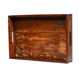 Solid Wood Reclaimed 18 Inch Farmhouse Decorative Tray