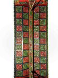 Painted Swing Indian Jhula Wooden Carved Peacock Elephant Design