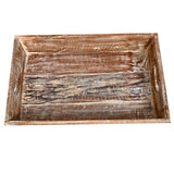 Solid Wood Reclaimed Rustic 18 Inch Farmhouse Tray Distressed