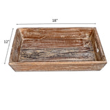 Solid Wood Reclaimed Rustic 18 Inch Farmhouse Tray Distressed