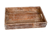 Solid Wood Reclaimed Rustic 18 Inch Farmhouse Tray Distressed
