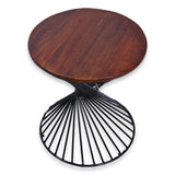 Reclaimed Industrial 20 Inch round Side table | Accent Table | End Table