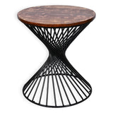 Reclaimed Industrial 20 Inch round Side table | Accent Table | End Table