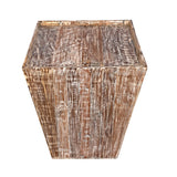 Distressed Reclaimed cone shaped 18 inch Square Side table | Accent Table | End Table
