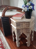 Reclaimed Moroccan style Distressed Side table | Accent Table | End Table