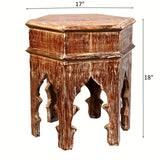 Reclaimed Moroccan style Distressed Side table | Accent Table | End Table
