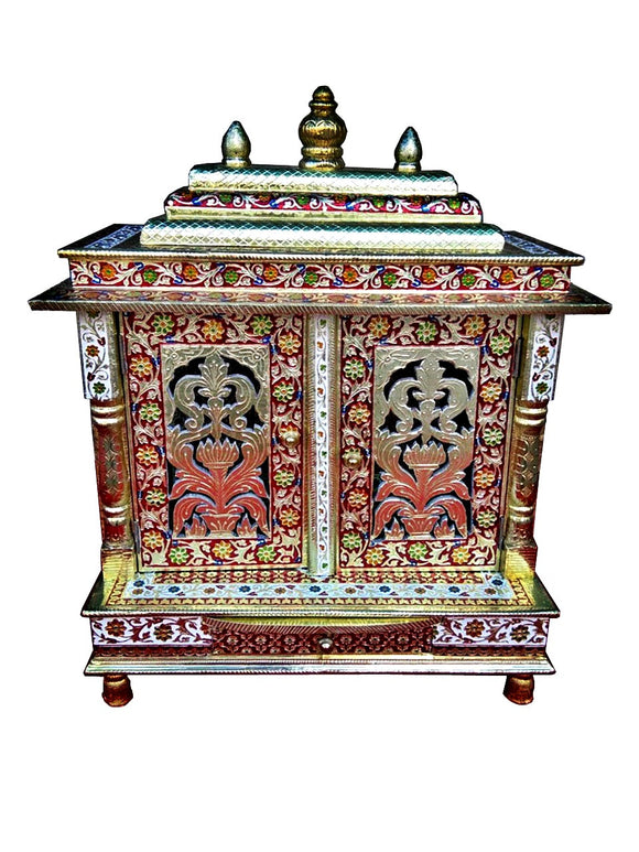Traditional Hindu Worship Temple for rituals Pooja Mandir Mandap with doors
