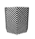 Handmade Wooden Carved Bone Inlaid Unique Eight Corner Stool Side Table