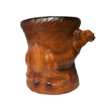 Handmade Safari Theme Middle Eastern Camel Embossed Handmade Papier Mache Stool End Table
