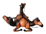 Handmade Safari Theme Leather Covered Handmade Paper Mache Dessert Camel Coffee Table 
