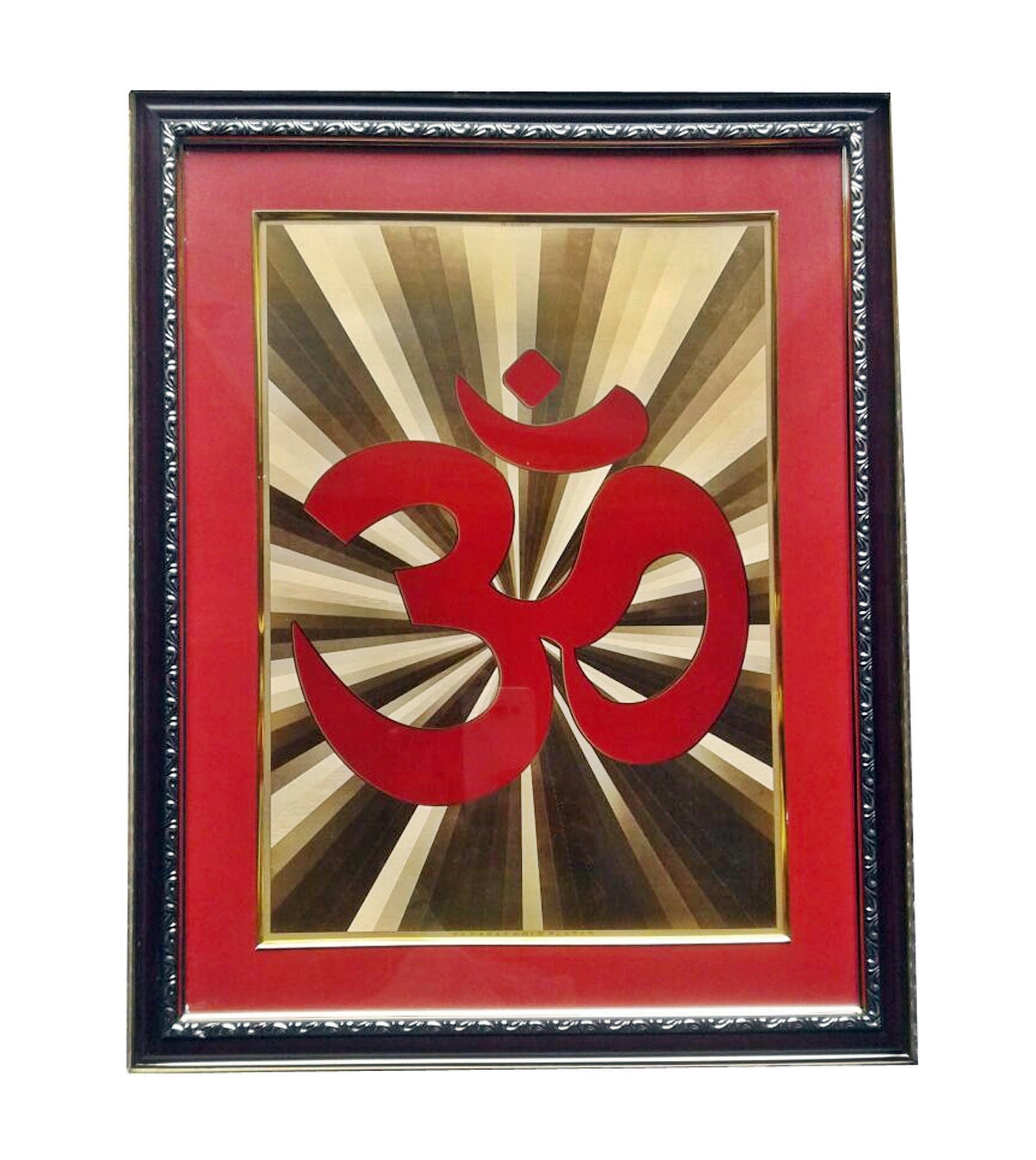 24 Carat Gold Plated OM AUM Symbol Wall Picture Frame – Favors