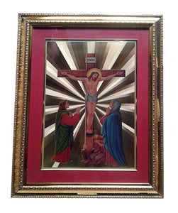 24 Carat Gold Plated Jesus Christ INRI Wall Picture Frame