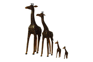 Handmade Paper Mache  Leather Giraffe Figurine